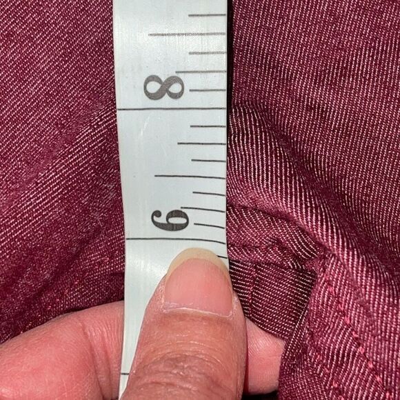 Toad & Co Womens Mid Rise Lola Slim Fit Straight Skinny Jeans Burgundy Sz 4 NWT - Picture 9 of 10